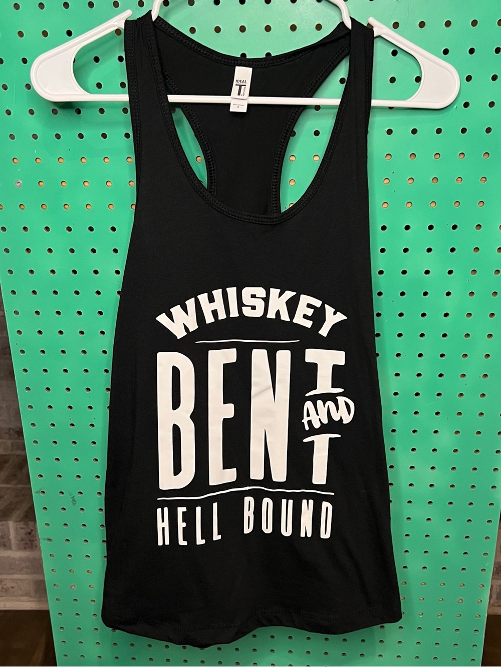 Whiskey Bent and Hell Bound Black Graphic Tank Top